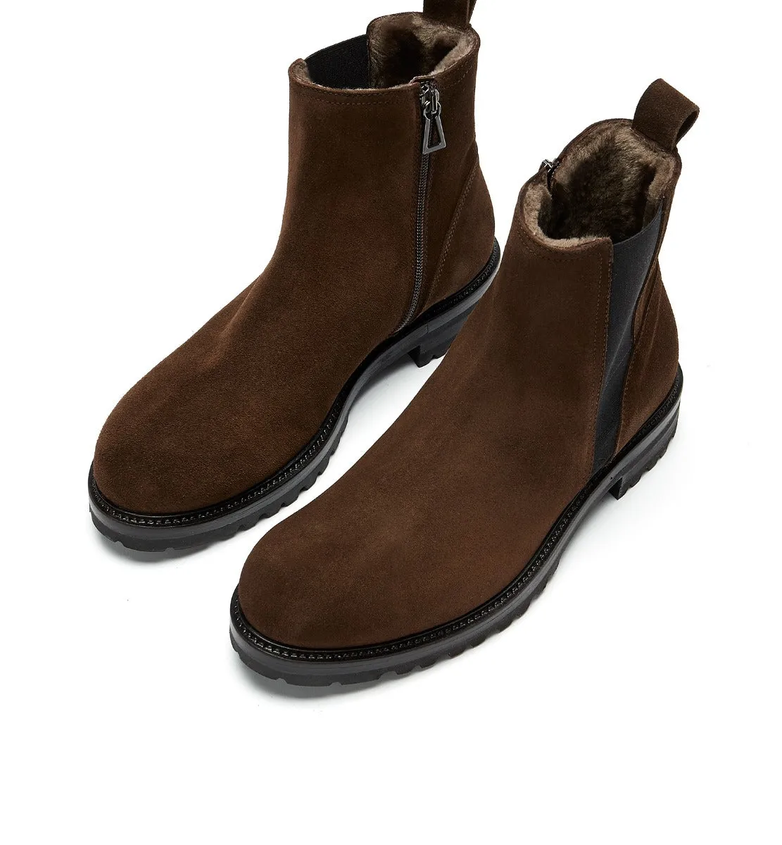 LEONARDO MEN'S SHEARLING-LINED SUEDE BOOT sold by La CANADIENNE product image thumbnail 4