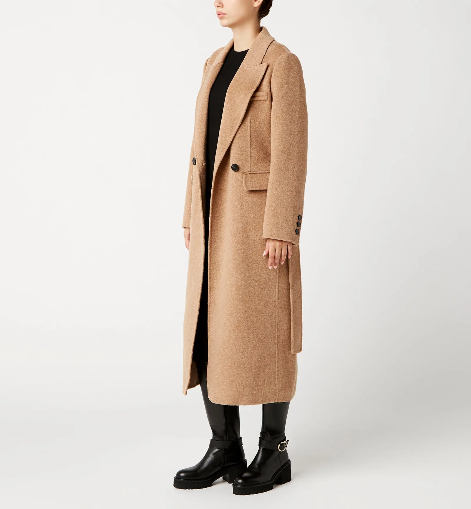 ZANE LONG WOOL WRAP COAT sold by La CANADIENNE product image thumbnail 5