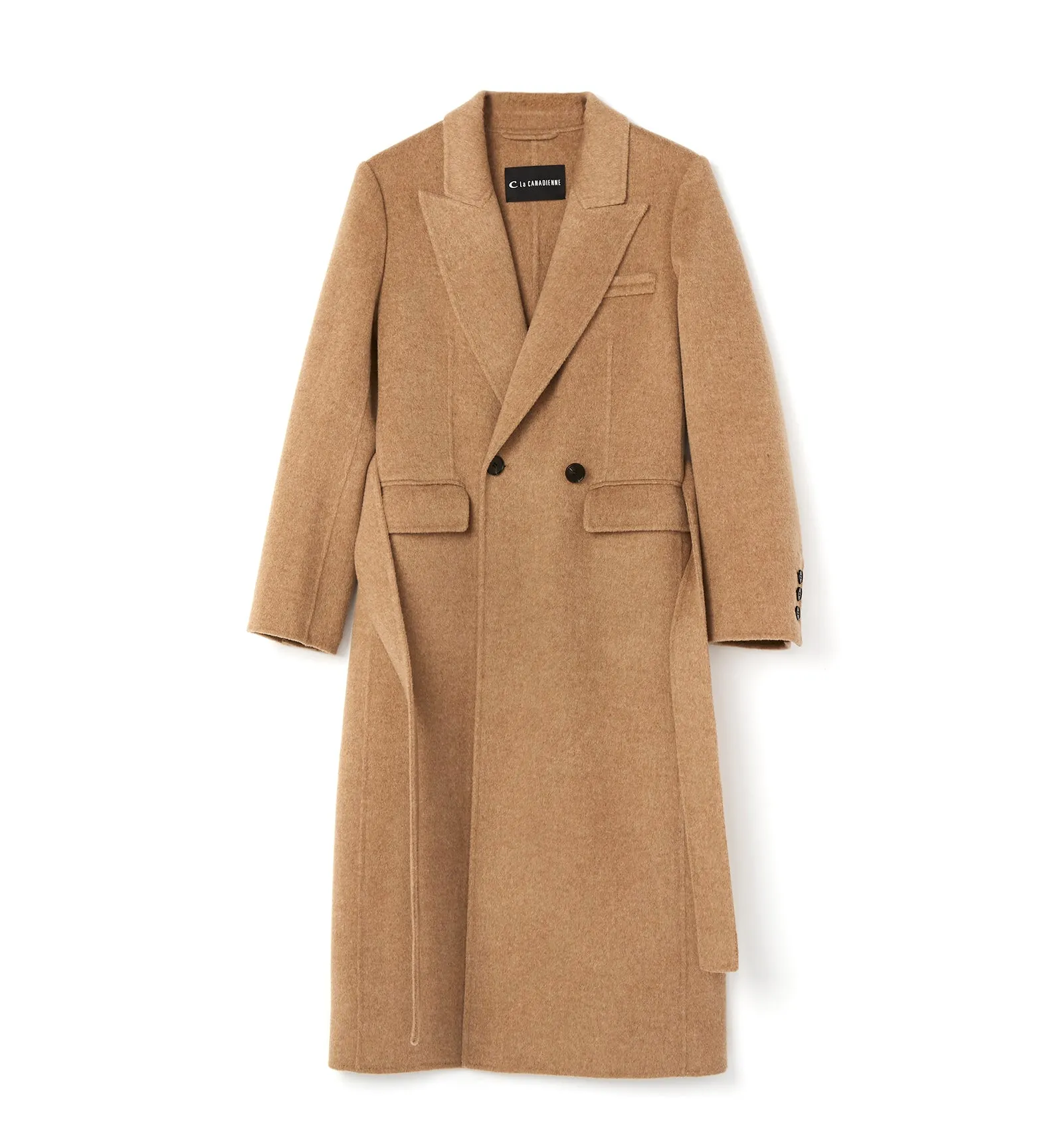 ZANE LONG WOOL WRAP COAT sold by La CANADIENNE product image thumbnail 2