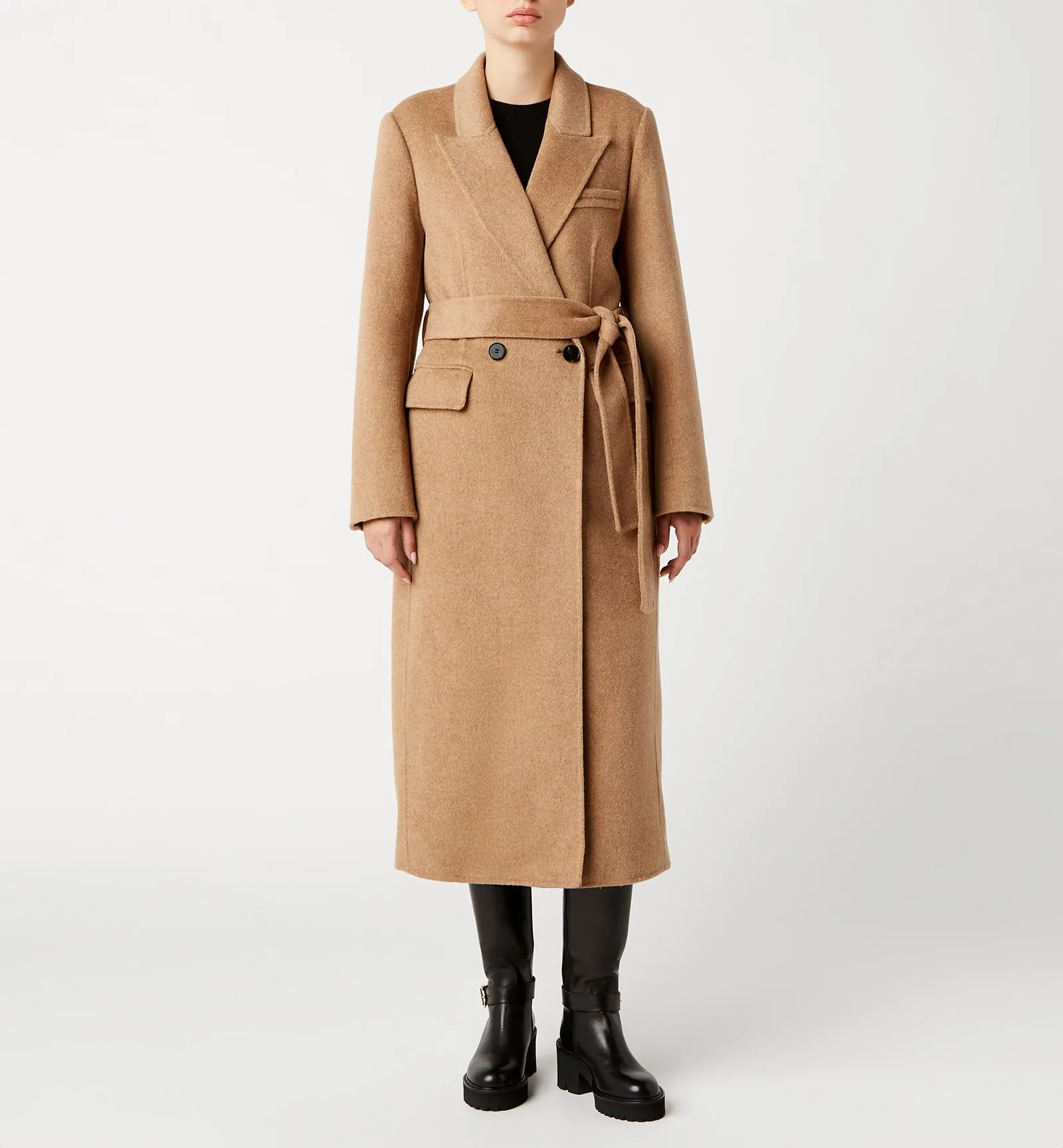 ZANE LONG WOOL WRAP COAT sold by La CANADIENNE product image thumbnail 4