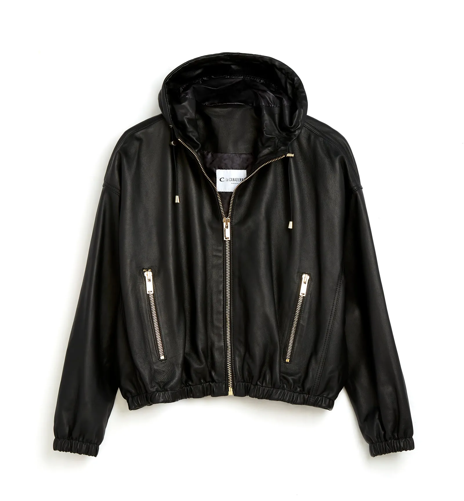 FATINA LEATHER BOMBER JACKET sold by La CANADIENNE