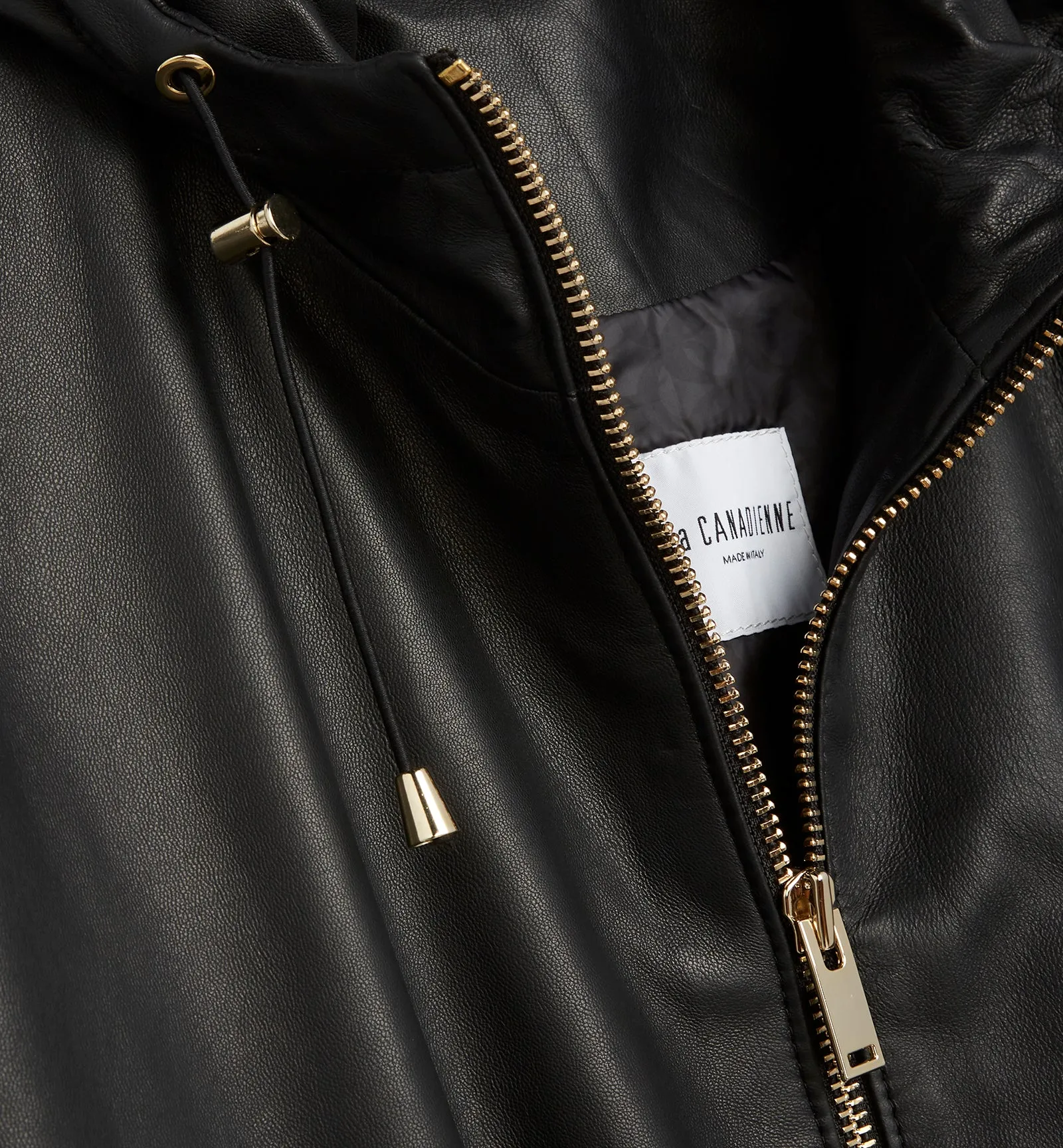 FATINA LEATHER BOMBER JACKET sold by La CANADIENNE product image thumbnail 3