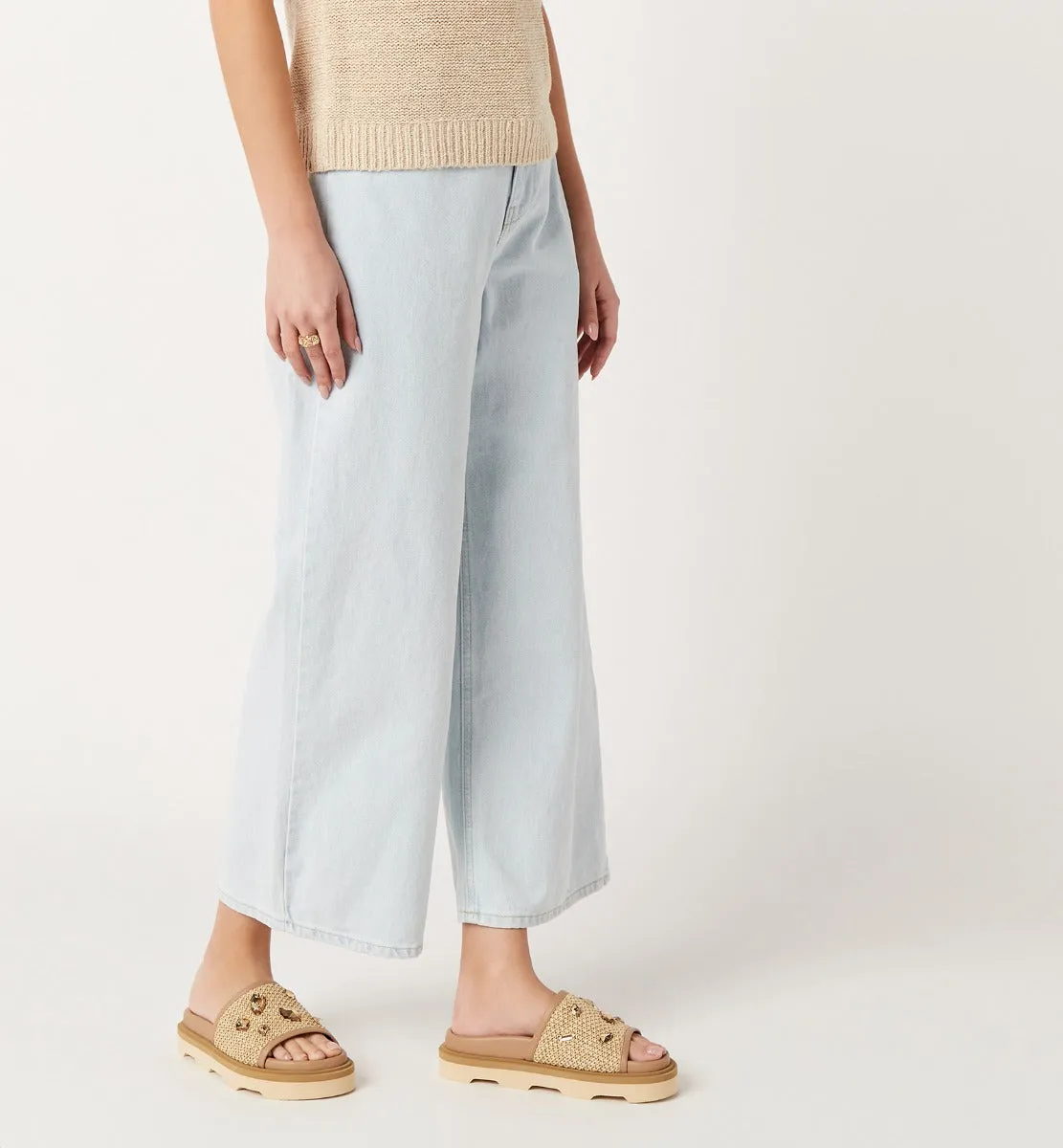 FARE RAFFIA LEATHER SANDAL sold by La CANADIENNE product image thumbnail 2