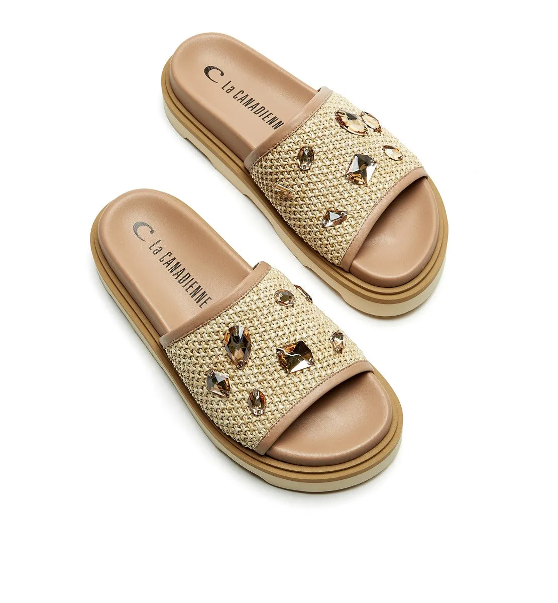 FARE RAFFIA LEATHER SANDAL sold by La CANADIENNE product image thumbnail 4