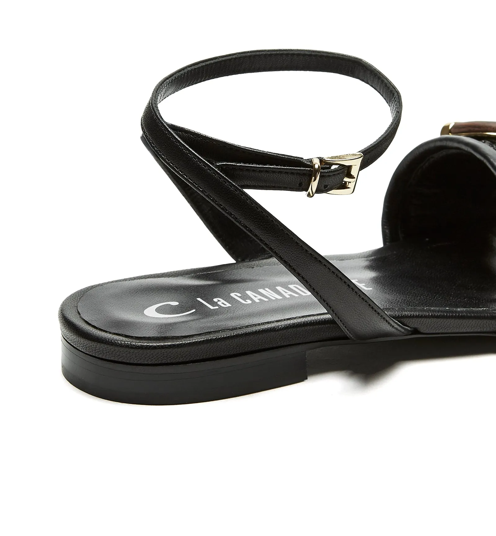 FAME RAFFIA LEATHER SANDAL sold by La CANADIENNE product image thumbnail 4