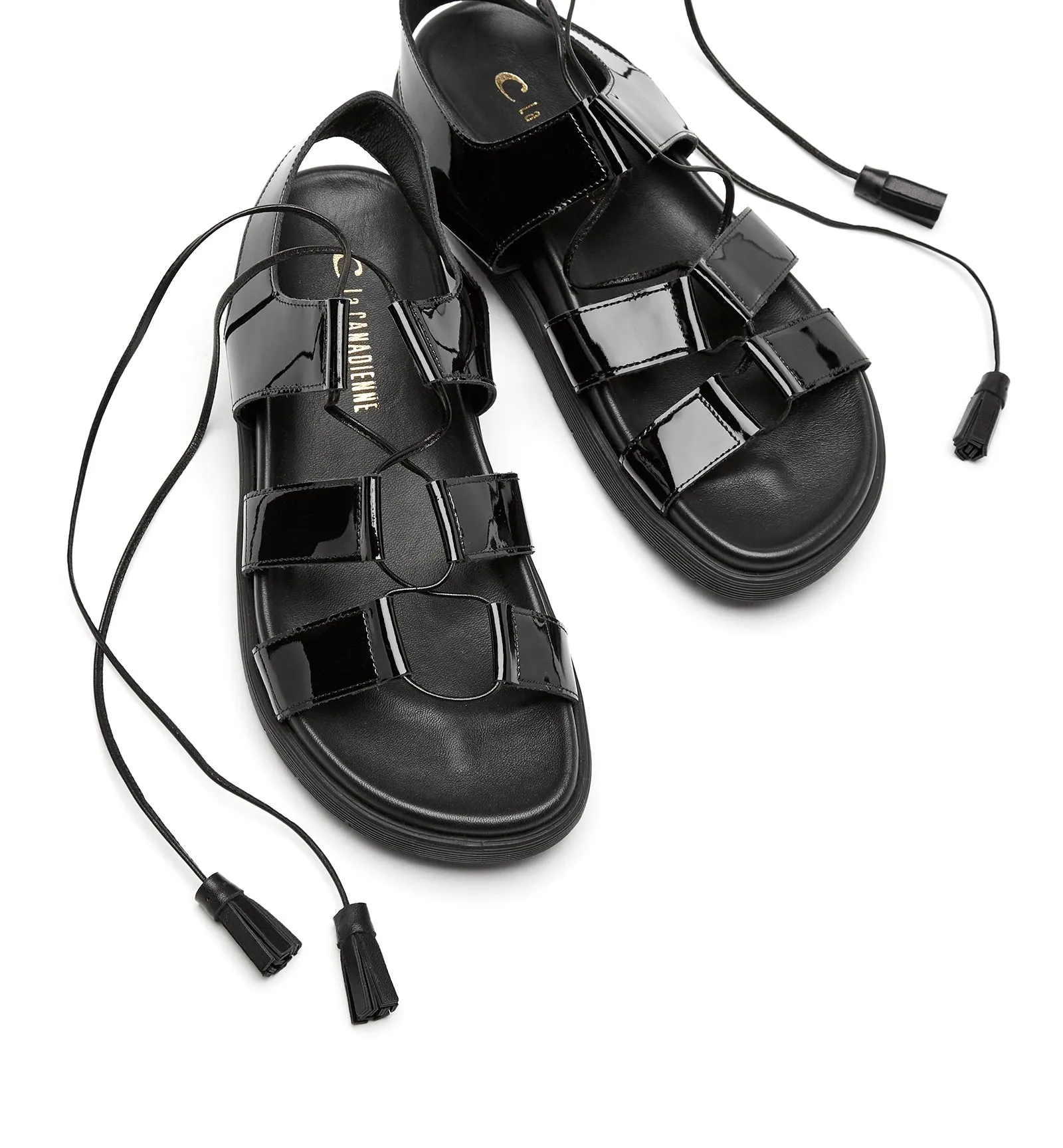 RAMBLER PATENT LEATHER SANDAL sold by La CANADIENNE product image thumbnail 3