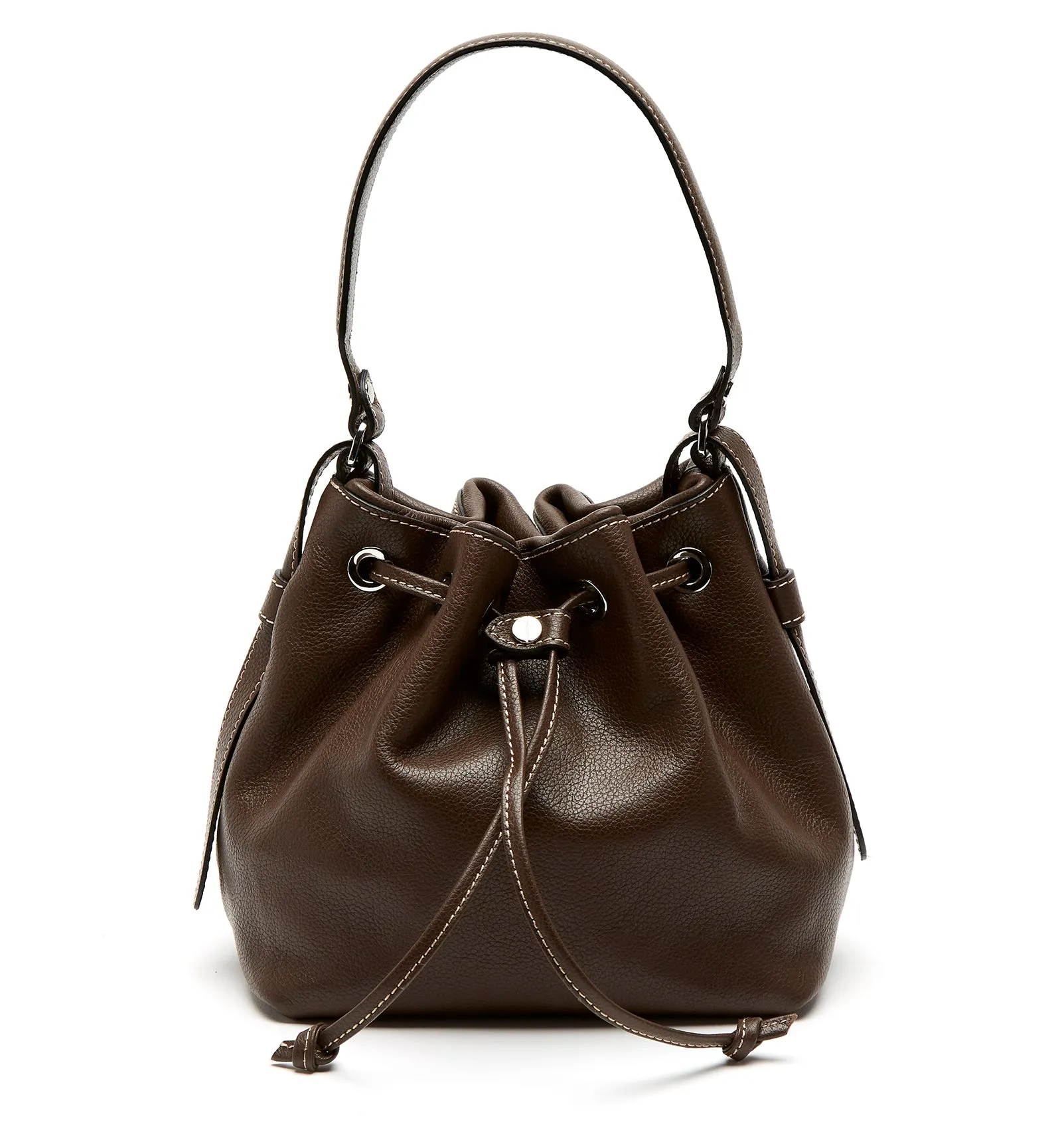 MAVIS LEATHER BUCKET BAG sold by La CANADIENNE