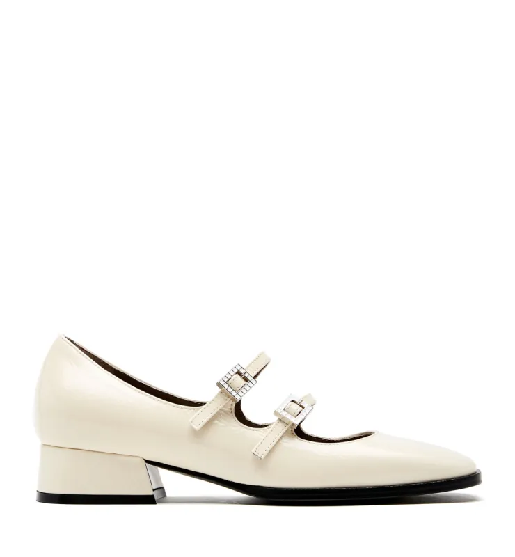 ACE MARY JANE CRINKLE LEATHER HEEL sold by La CANADIENNE