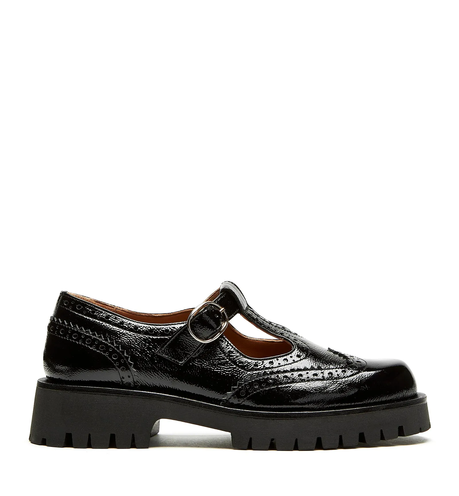 BRAELYN CRINKLE LEATHER MARY JANE LOAFER sold by La CANADIENNE