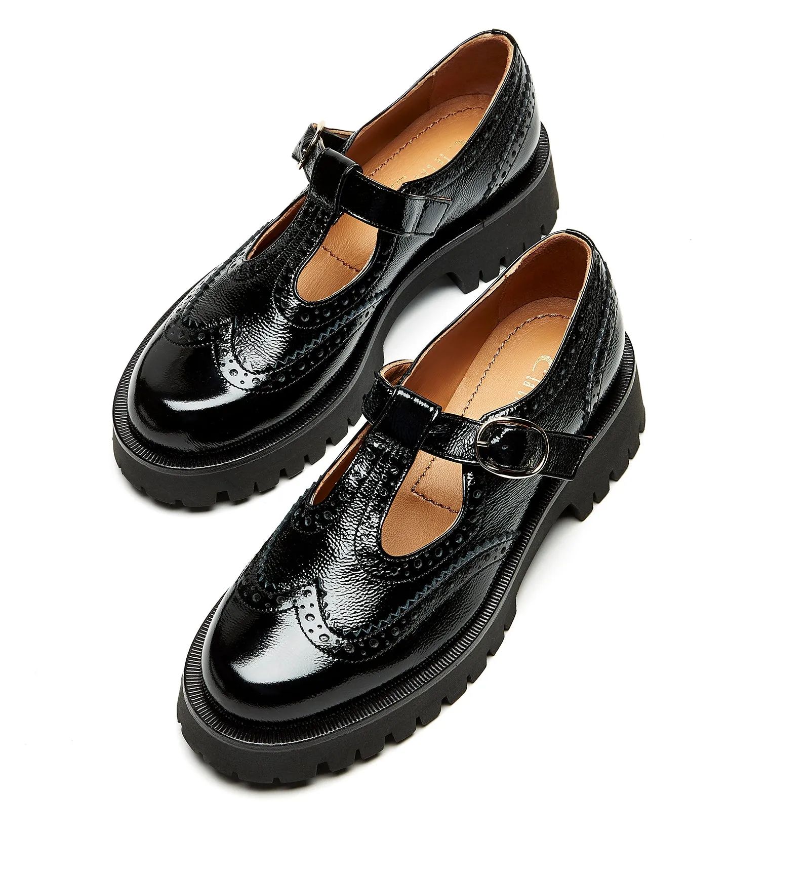 BRAELYN CRINKLE LEATHER MARY JANE LOAFER sold by La CANADIENNE product image thumbnail 3