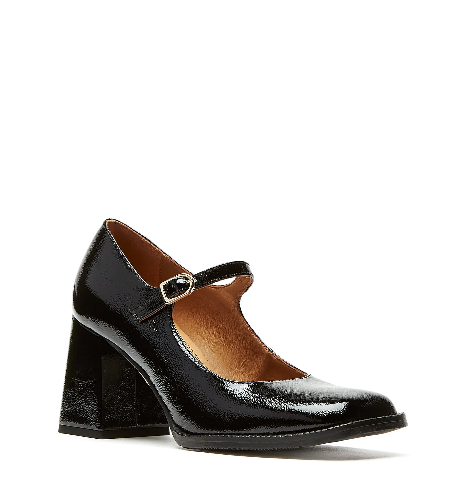 BIANCA CRINKLE LEATHER MARY JANE HEEL sold by La CANADIENNE product image thumbnail 2