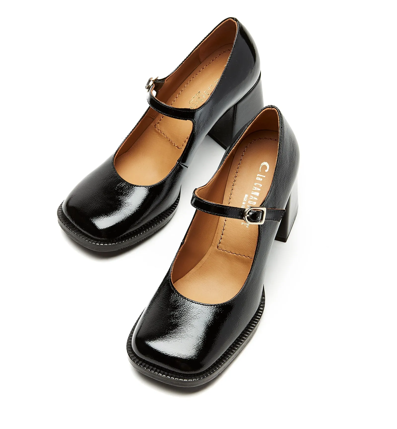 BIANCA CRINKLE LEATHER MARY JANE HEEL sold by La CANADIENNE product image thumbnail 3