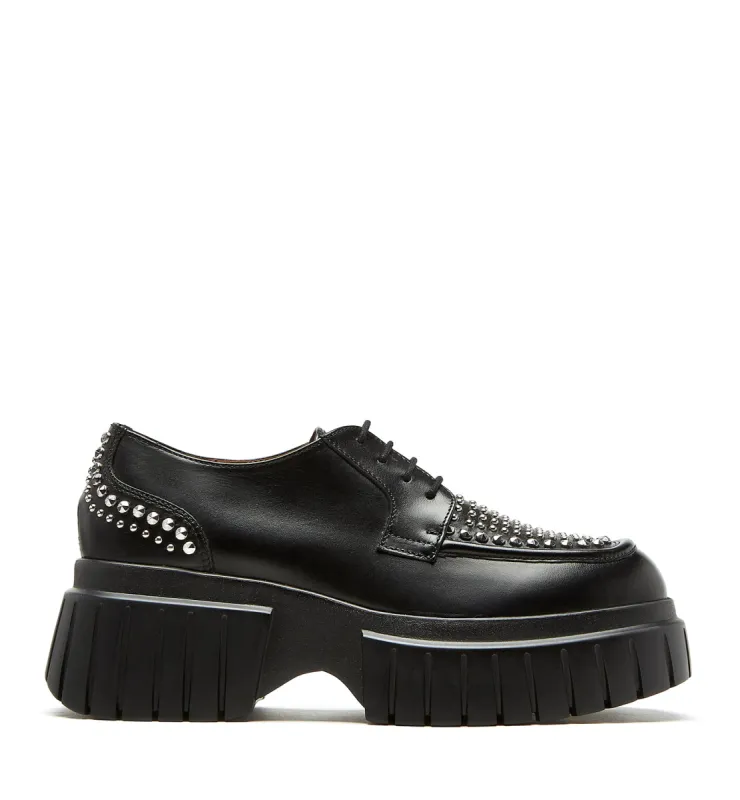 BURKE STUDDED CHUNKY LEATHER SHOE sold by La CANADIENNE