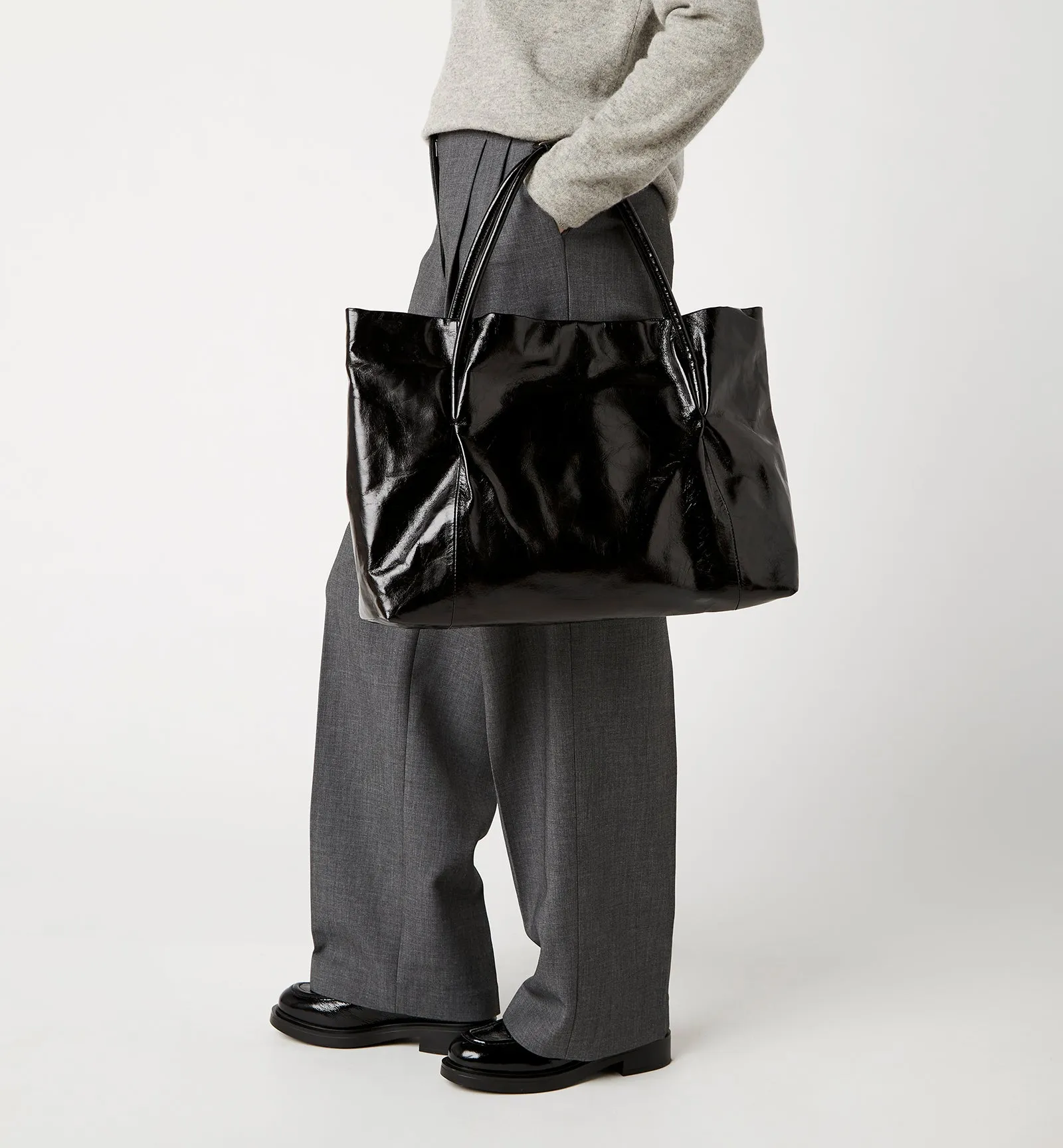 PIETRO CRINKLE LEATHER TOTE BAG sold by La CANADIENNE product image thumbnail 4