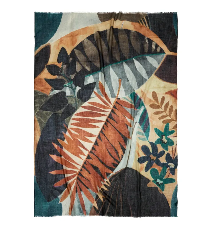 LUCIANA TROPICAL WOOL SCARF sold by La CANADIENNE