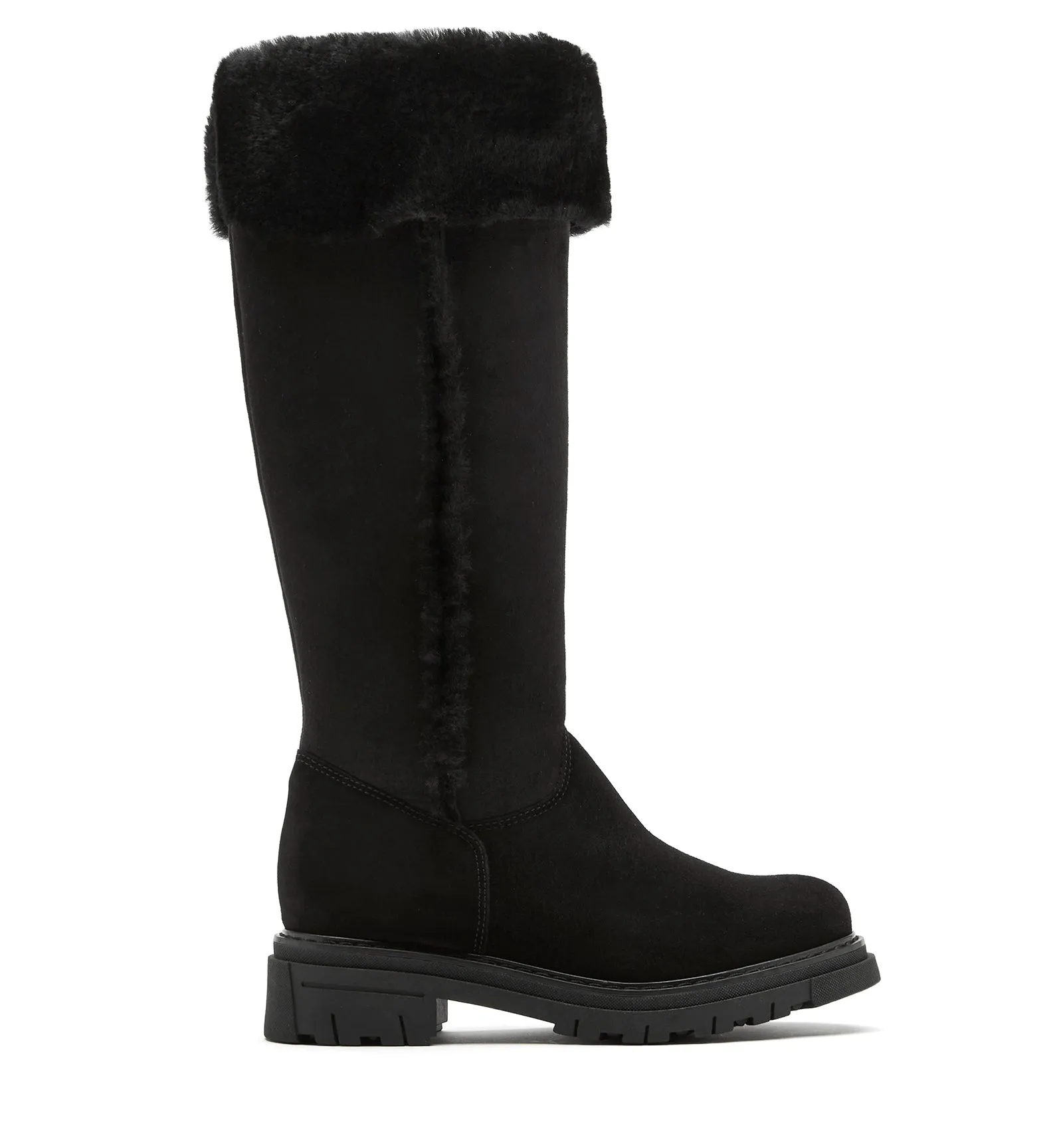 DORITT SHEARLING-LINED SUEDE BOOT sold by La CANADIENNE