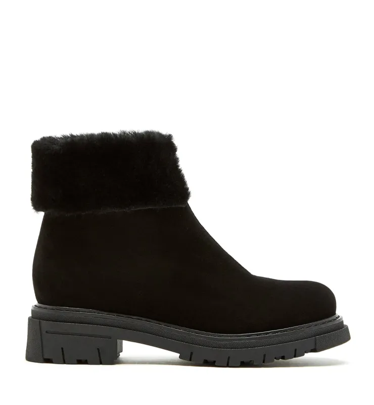 DARBY SHEARLING-LINED SUEDE BOOTIE sold by La CANADIENNE