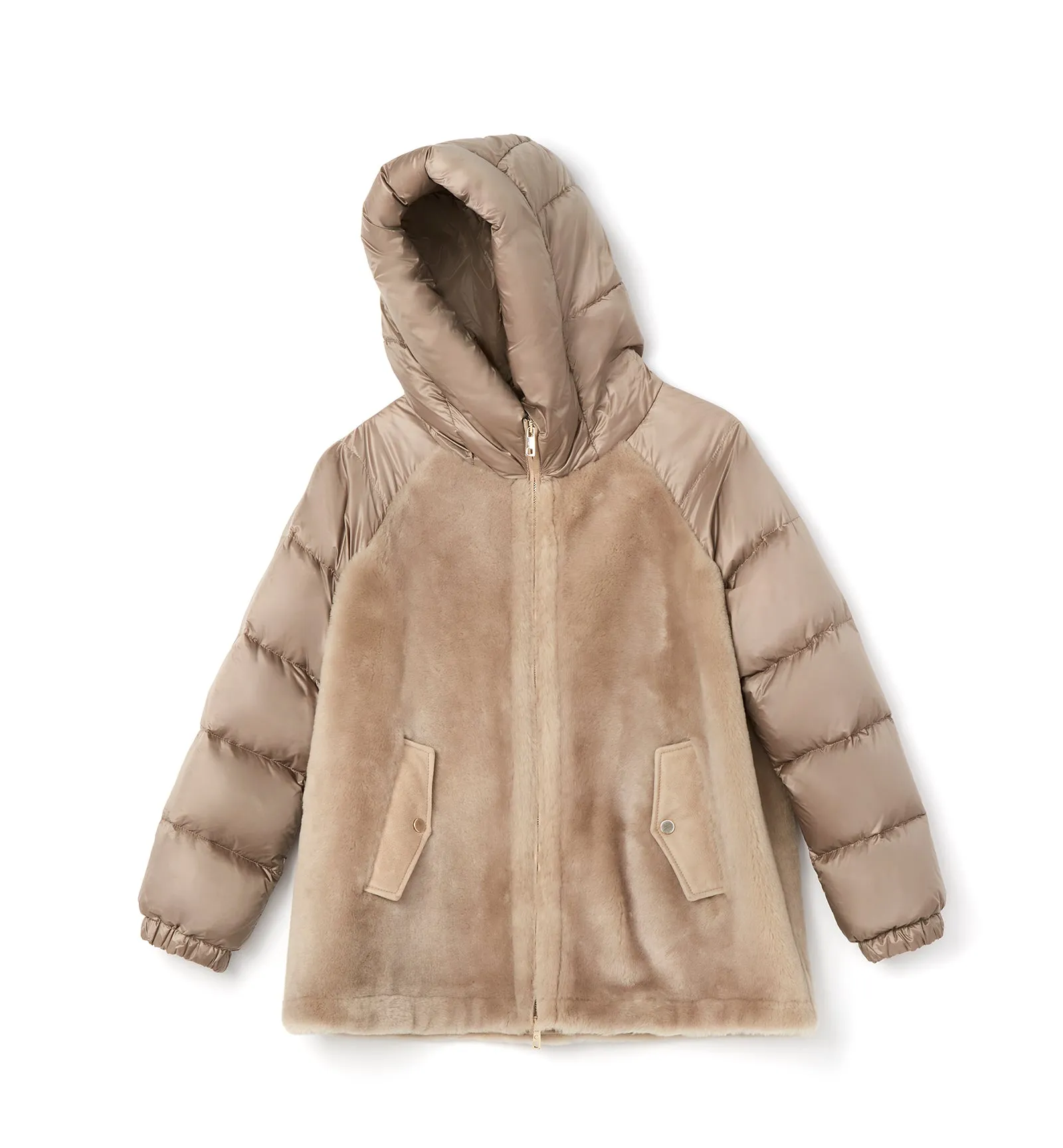 NAYLOR SHEARLING AND DOWN PUFFER COAT sold by La CANADIENNE product image thumbnail 5