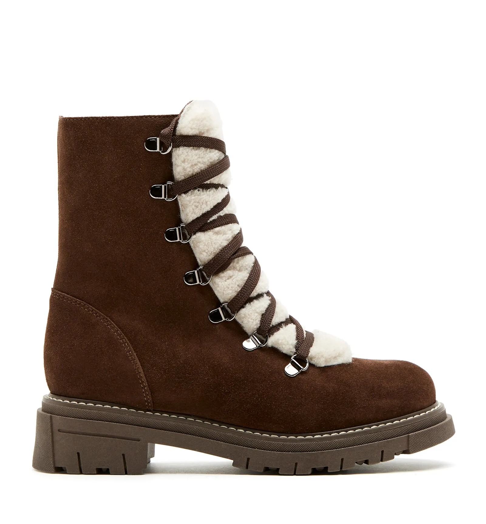 DIEGO SHEARLING-LINED SUEDE BOOTIE sold by La CANADIENNE