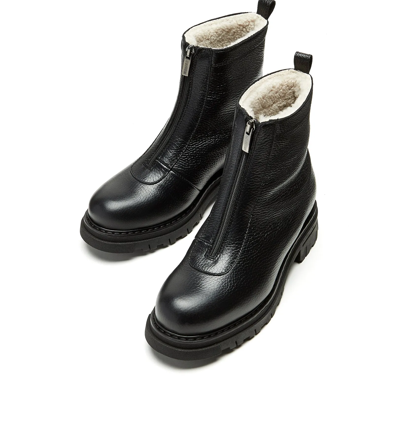 DEON SHEALING-LINED PEBBLED LEATHER BOOTIE sold by La CANADIENNE product image thumbnail 3