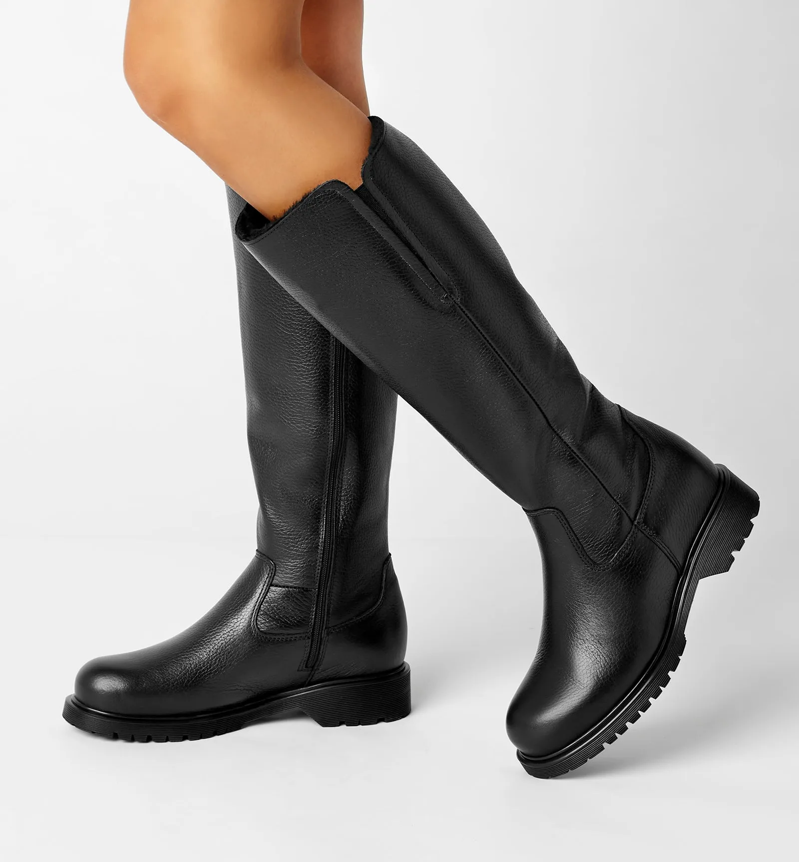 HELENE SHEARLING-LINED PEBBLED LEATHER BOOT sold by La CANADIENNE product image thumbnail 5