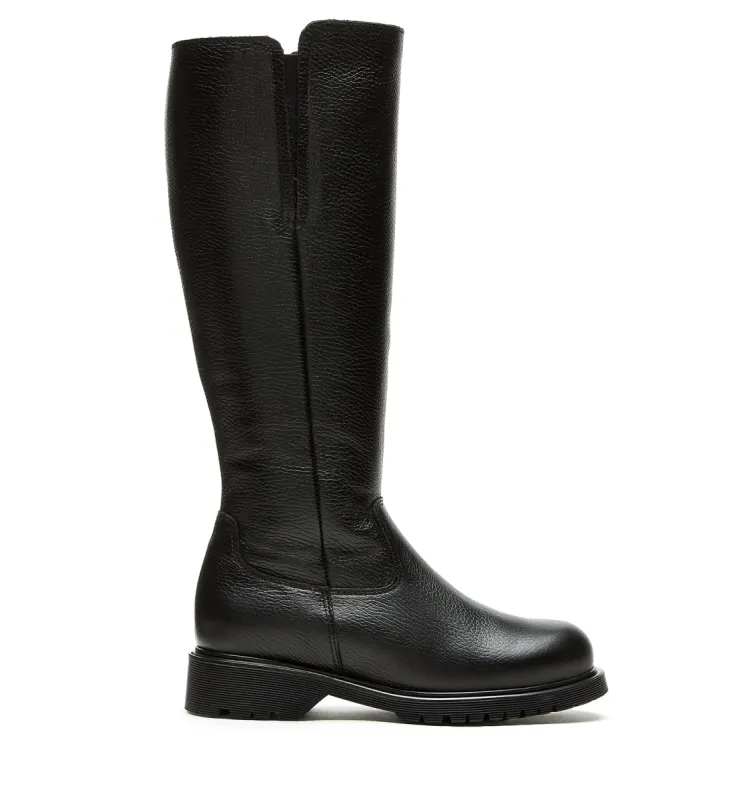 HELENE SHEARLING-LINED PEBBLED LEATHER BOOT sold by La CANADIENNE