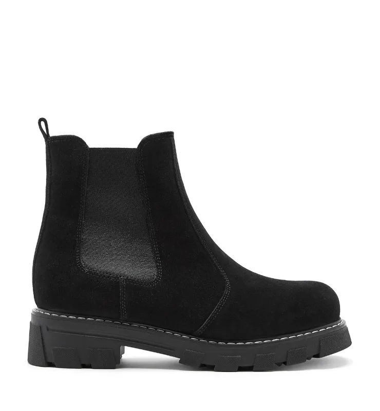 ADELYN SHEARLING-LINED SUEDE BOOTIE sold by La CANADIENNE