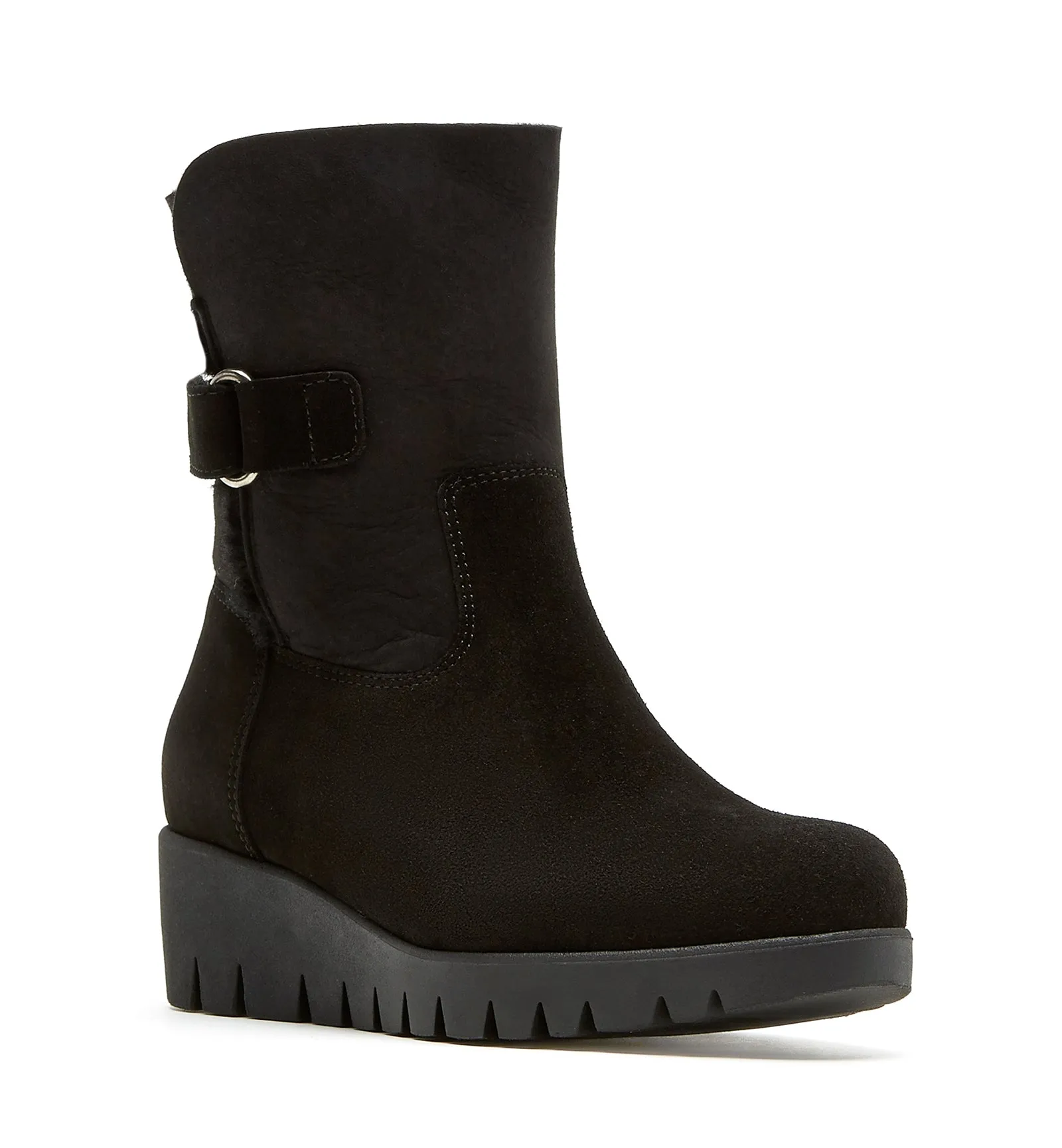 TROY SHEARLING-LINED SUEDE BOOTIE sold by La CANADIENNE product image thumbnail 2