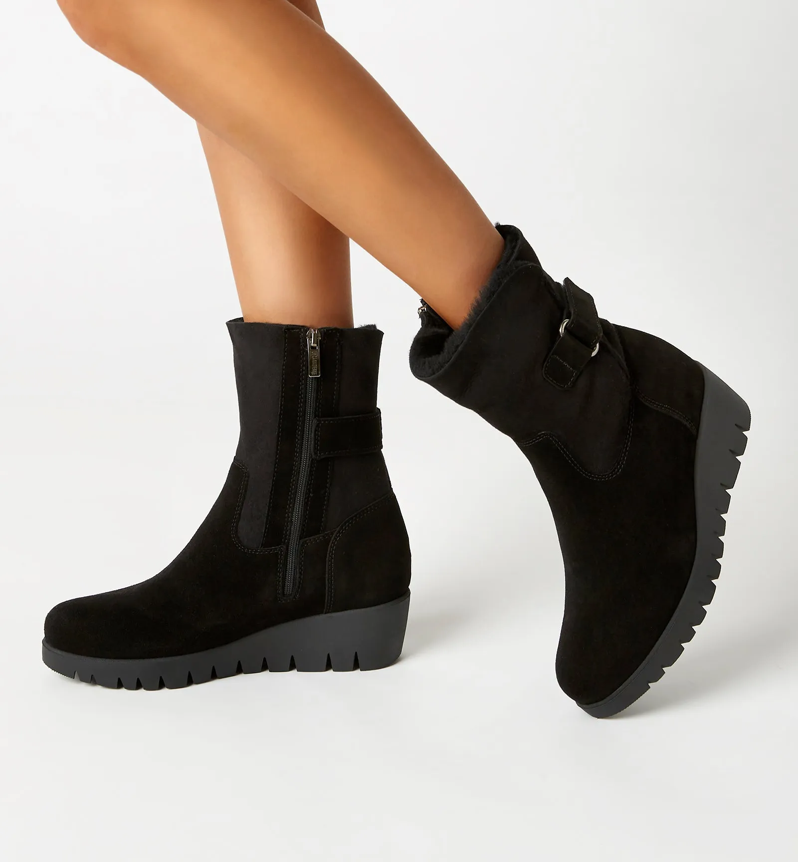 TROY SHEARLING-LINED SUEDE BOOTIE sold by La CANADIENNE product image thumbnail 5