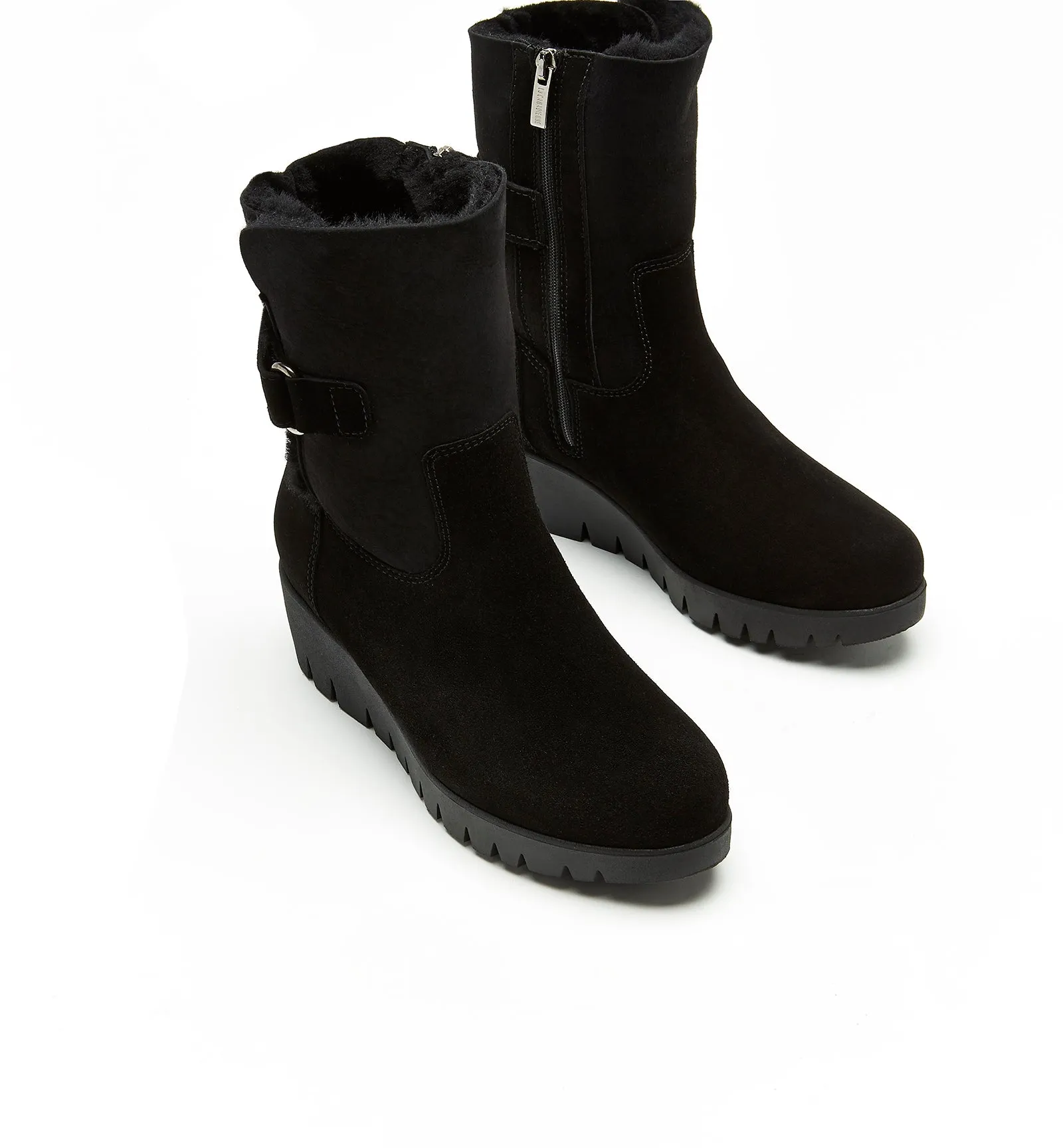 TROY SHEARLING-LINED SUEDE BOOTIE sold by La CANADIENNE product image thumbnail 3