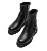 HYATT SHEARLING-LINED PEBBLED LEATHER BOOTIE sold by La CANADIENNE