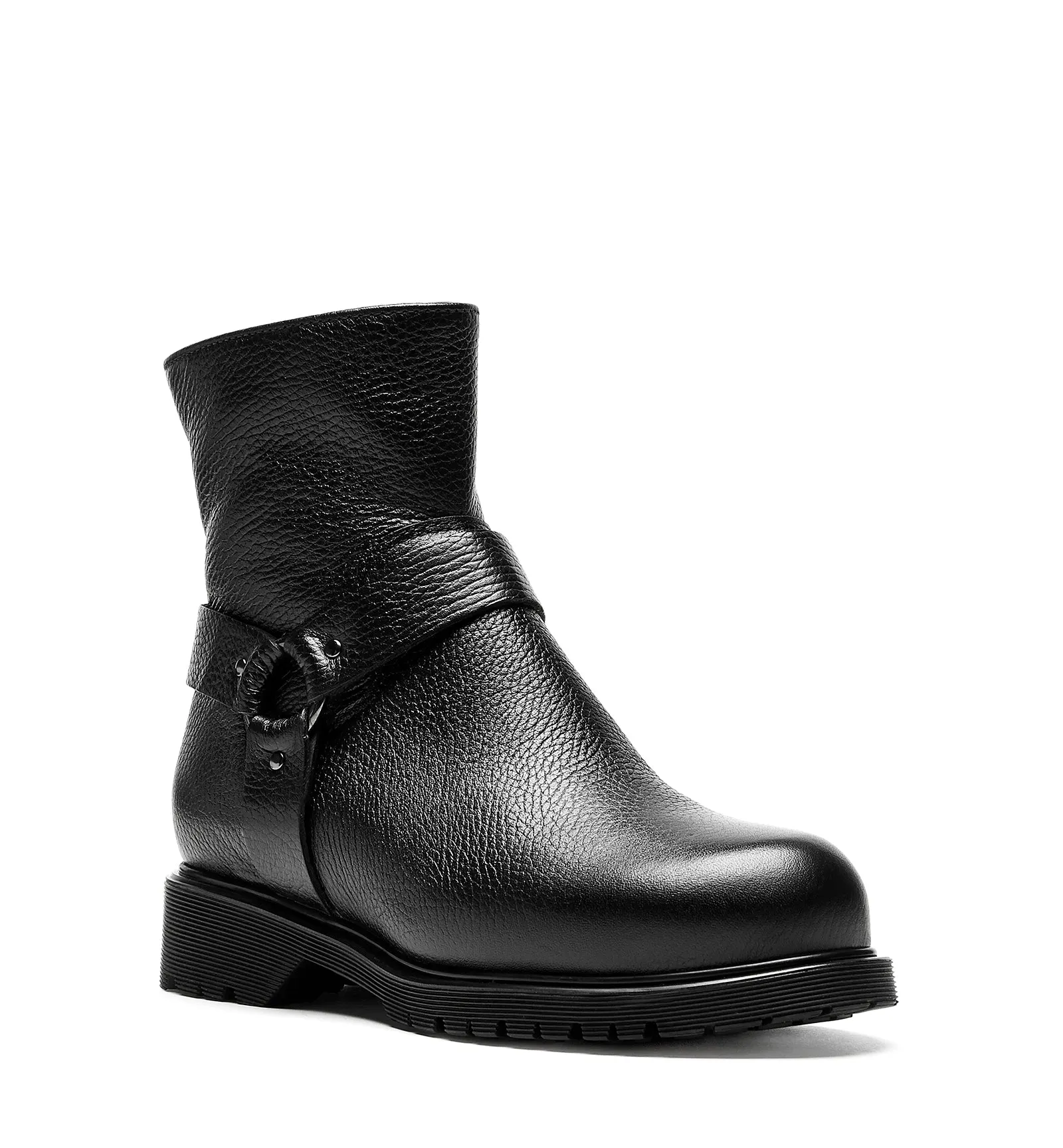 HYATT SHEARLING-LINED PEBBLED LEATHER BOOTIE sold by La CANADIENNE product image thumbnail 2