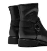 HYATT SHEARLING-LINED PEBBLED LEATHER BOOTIE sold by La CANADIENNE