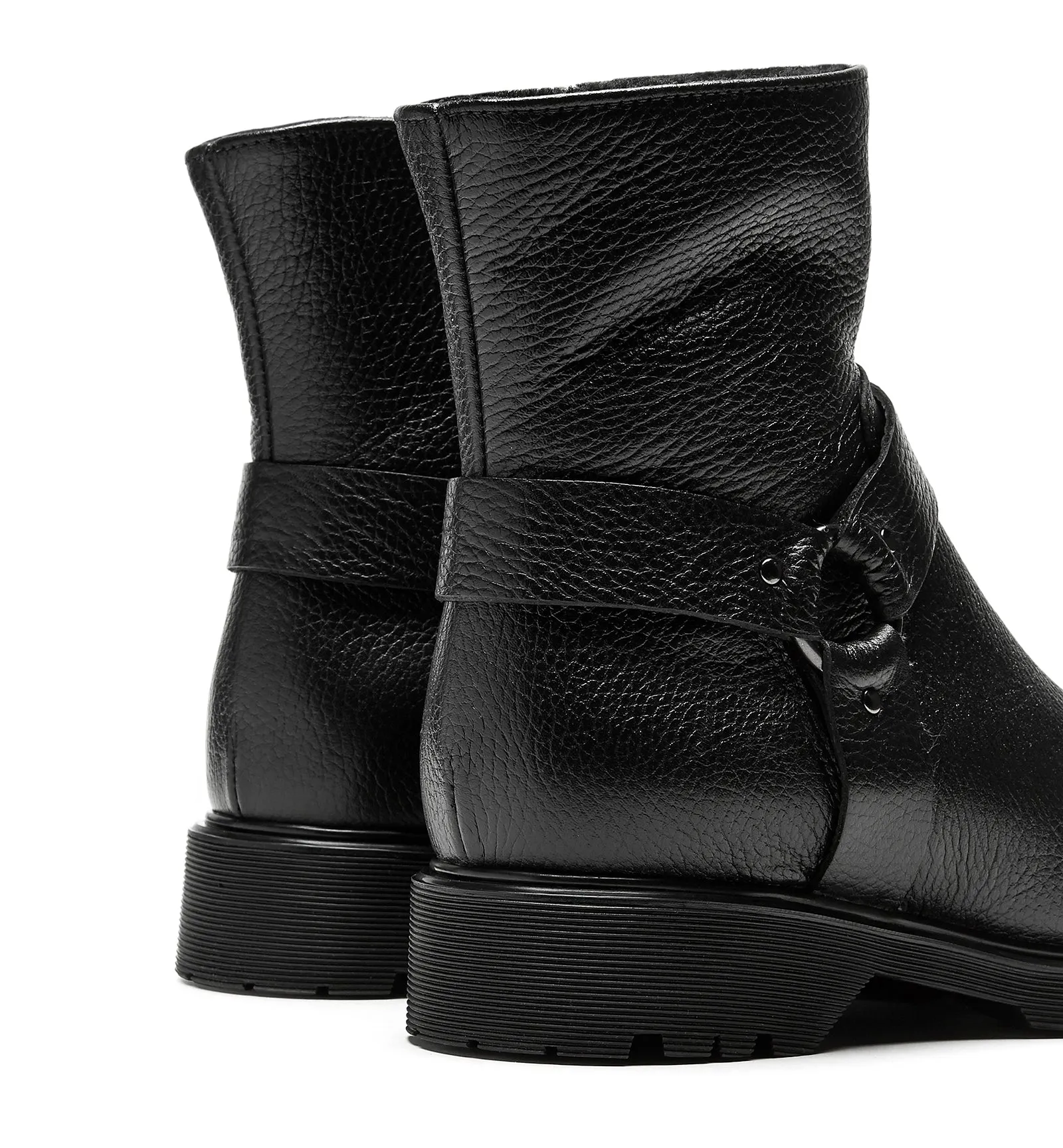 HYATT SHEARLING-LINED PEBBLED LEATHER BOOTIE sold by La CANADIENNE product image thumbnail 4