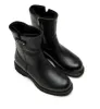 HUNTER SHEARLING-LINED PEBBLED LEATHER BOOTIE sold by La CANADIENNE