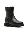 HUNTER SHEARLING-LINED PEBBLED LEATHER BOOTIE sold by La CANADIENNE