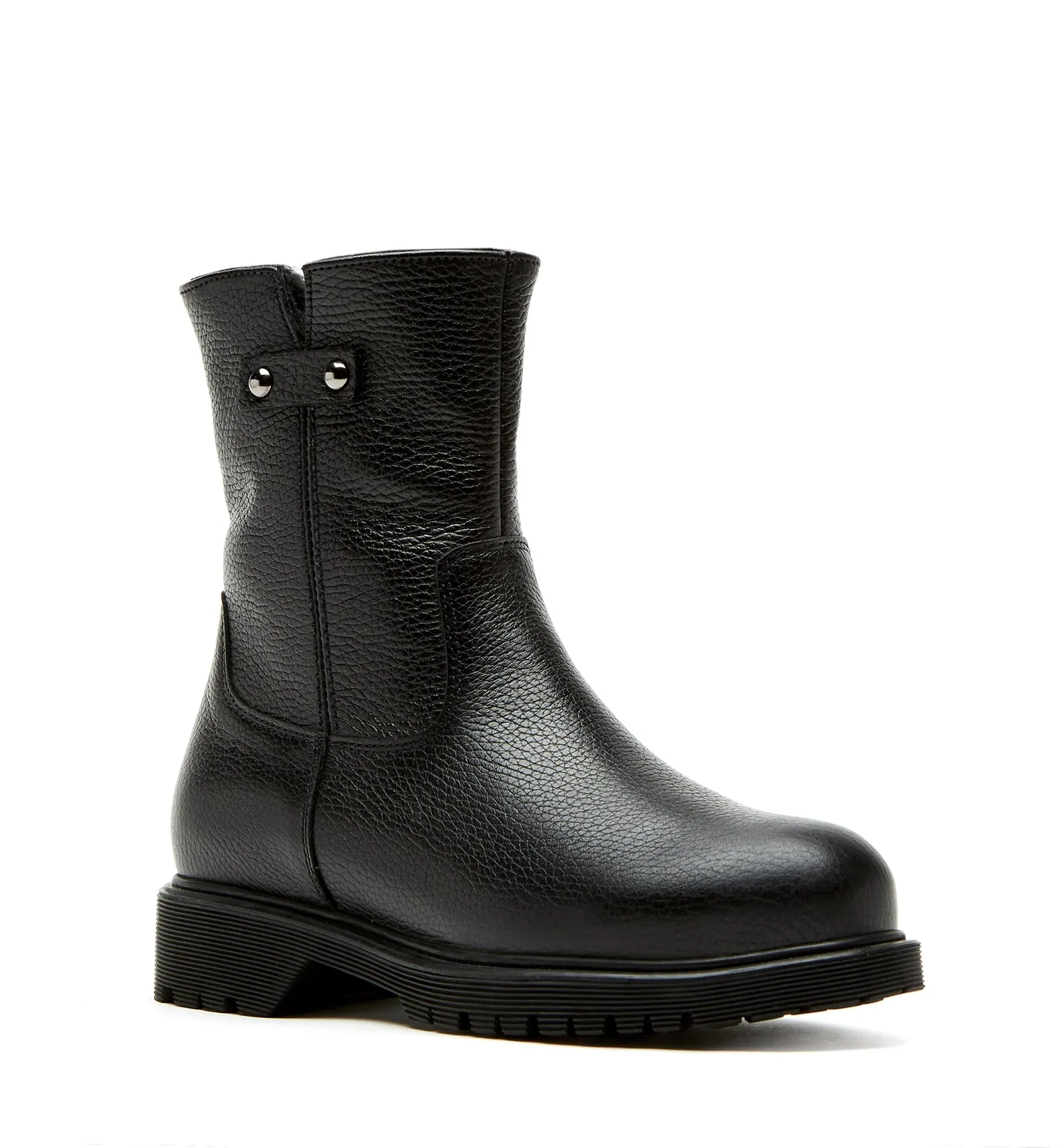 HUNTER SHEARLING-LINED PEBBLED LEATHER BOOTIE sold by La CANADIENNE product image thumbnail 2