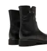 HUNTER SHEARLING-LINED PEBBLED LEATHER BOOTIE sold by La CANADIENNE