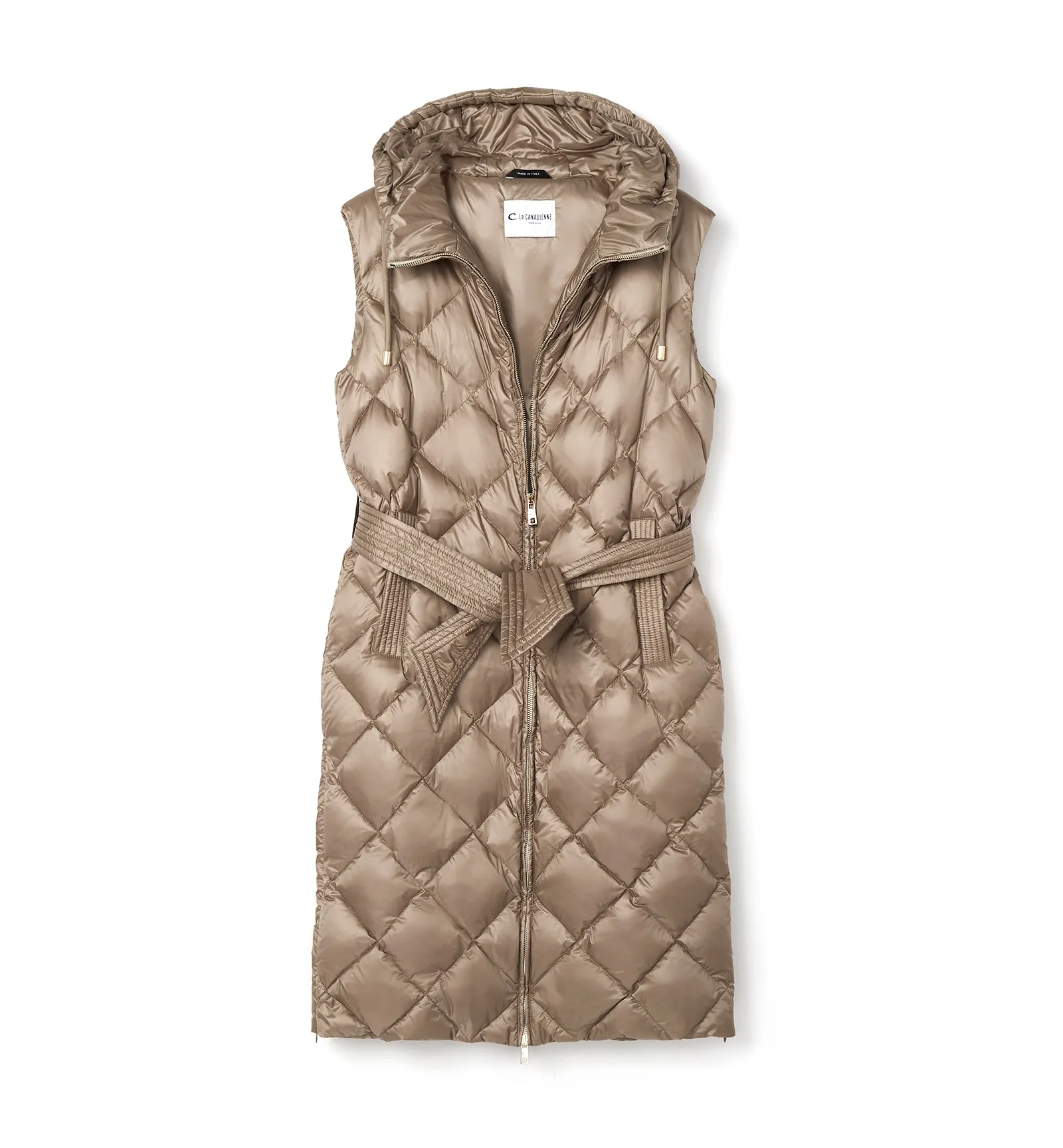 NURU LONG QUILTED DOWN VEST sold by La CANADIENNE product image thumbnail 2