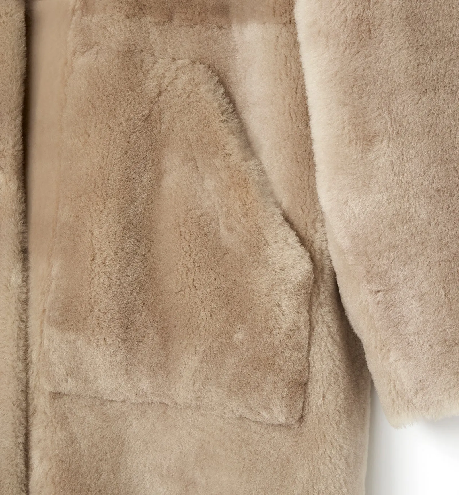 NERO SHEARLING REVERSIBLE LONG COAT sold by La CANADIENNE product image thumbnail 3