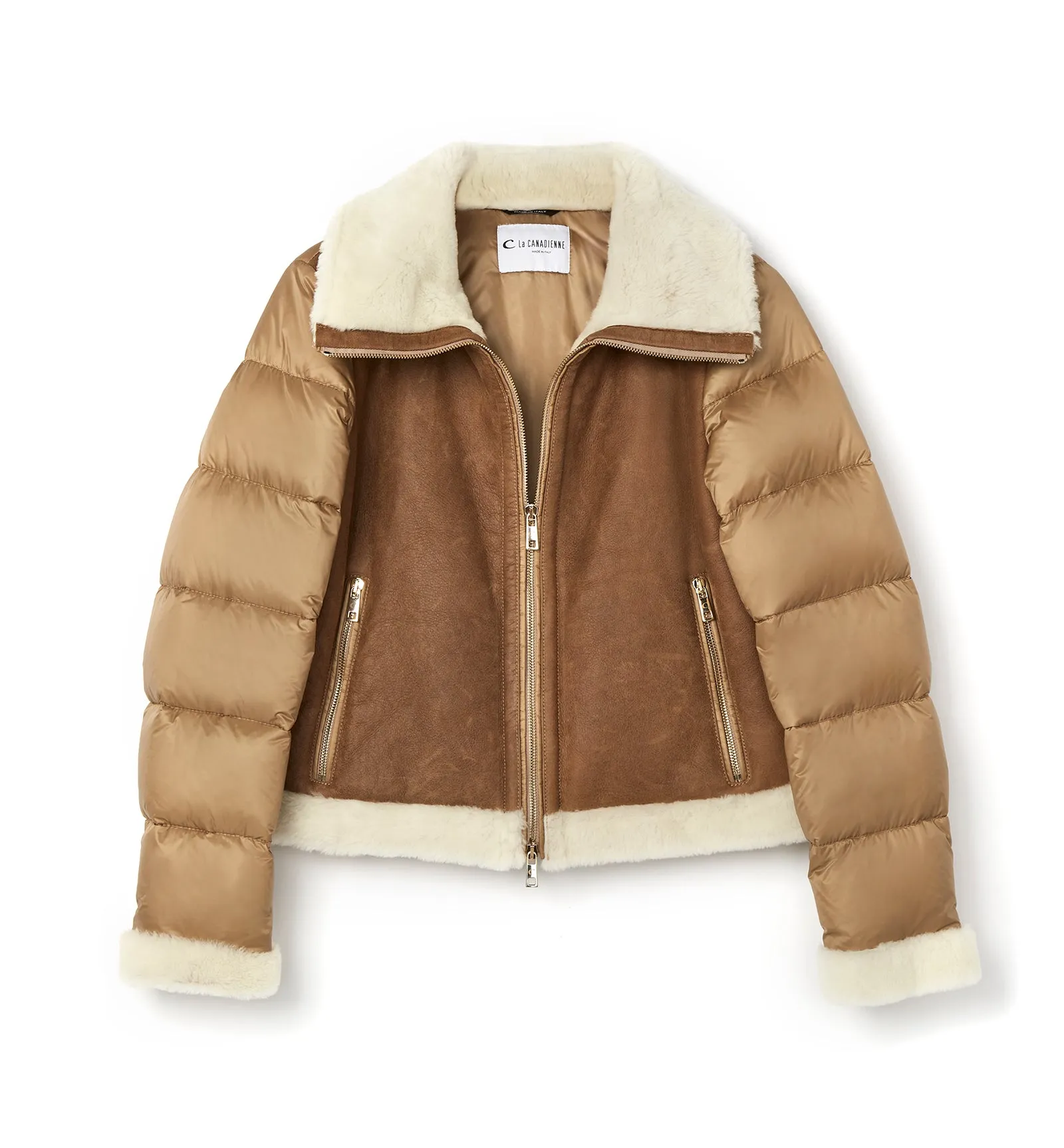 NOLYN SHEARLING AND DOWN PUFFER COAT sold by La CANADIENNE product image thumbnail 2