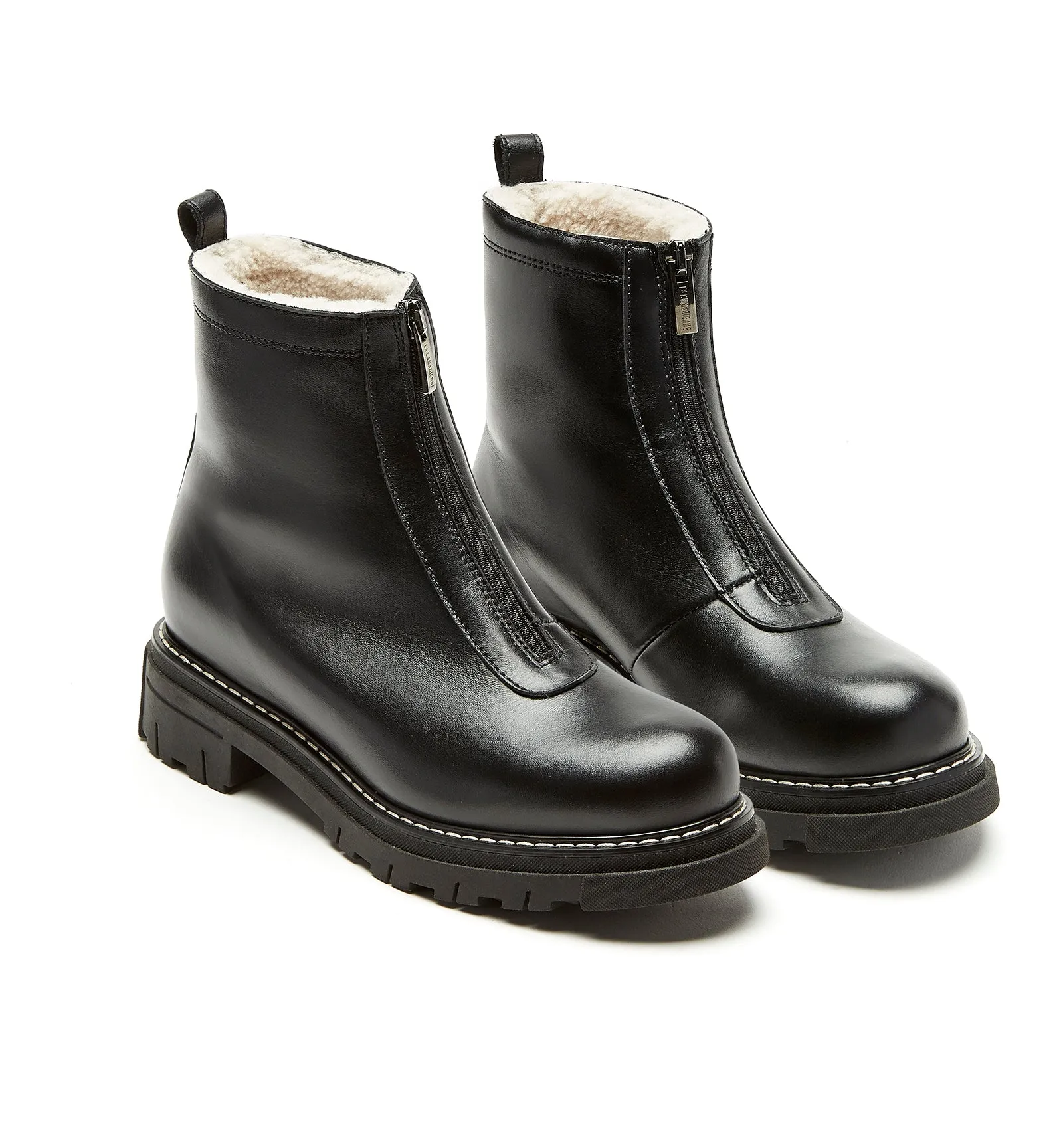 DEON SHEARLING-LINED LEATHER BOOTIE sold by La CANADIENNE product image thumbnail 3