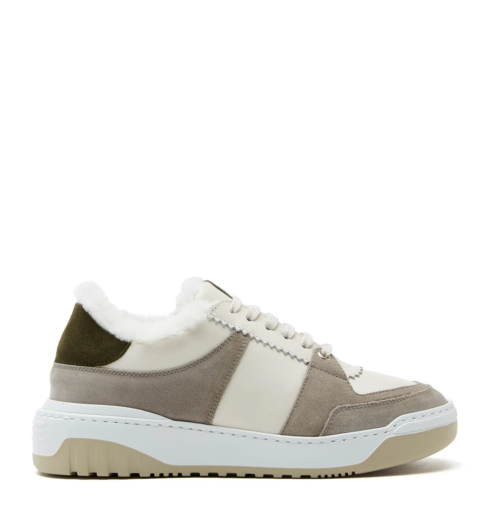 KIMMIE SHEARLING-LINED SUEDE SNEAKER sold by La CANADIENNE