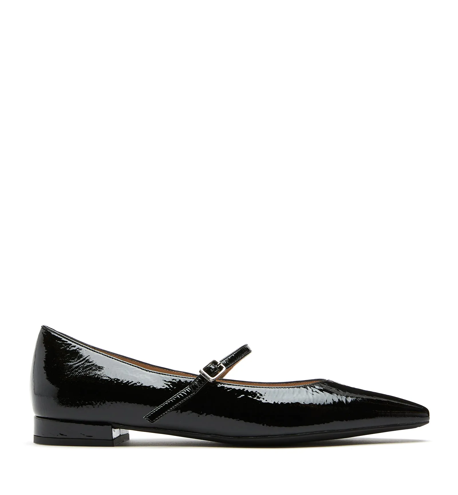 FRITZ CRINKLE LEATHER MARY JANE FLAT sold by La CANADIENNE