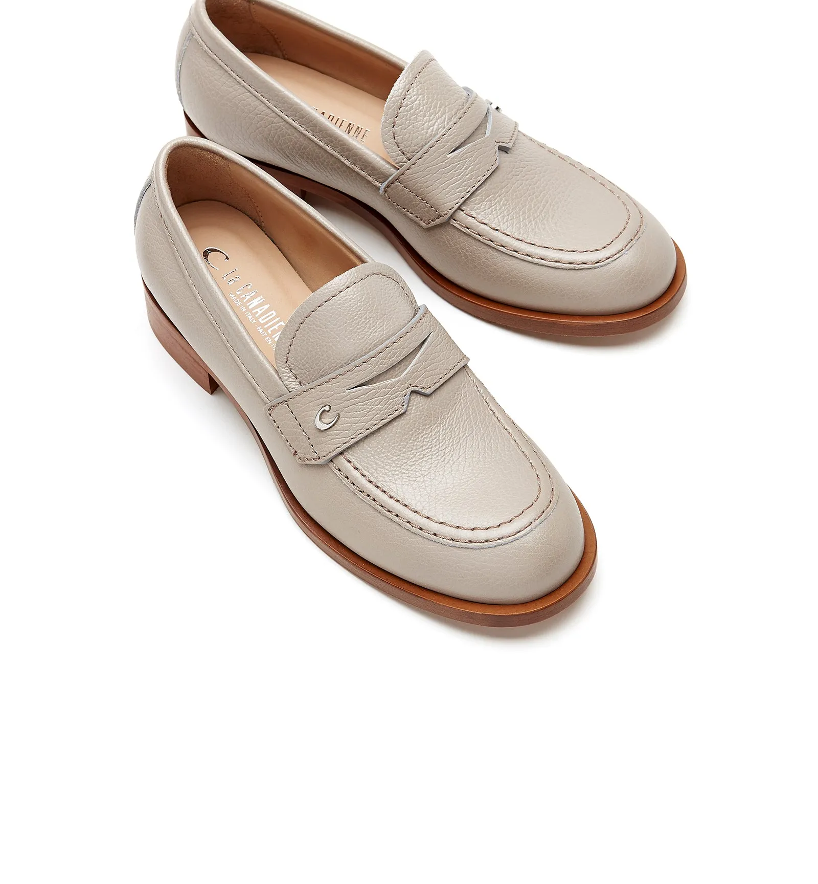 DEMI PEBBLED LEATHER LOAFER sold by La CANADIENNE product image thumbnail 3