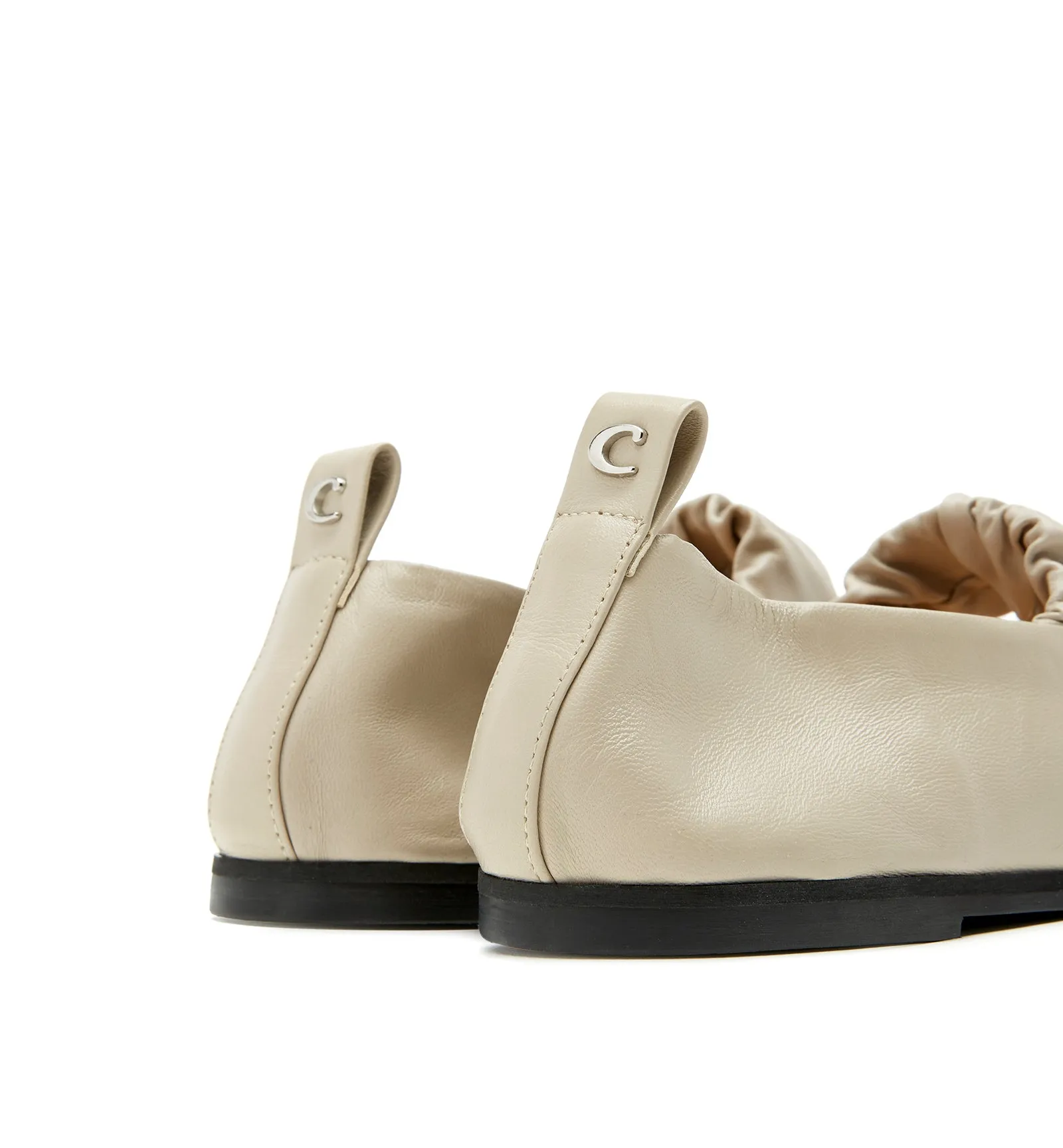 GREY LEATHER MARY JANE FLAT sold by La CANADIENNE product image thumbnail 4