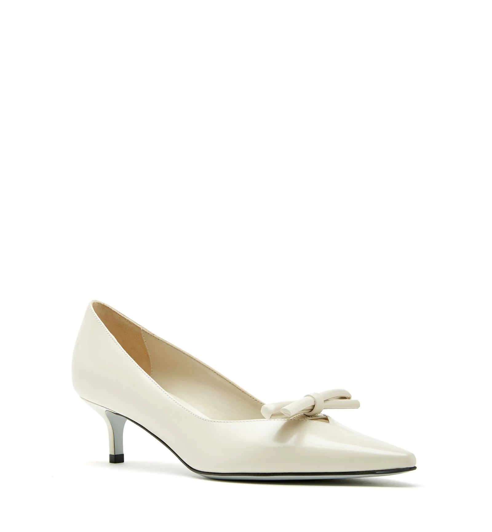 ARLOW KITTEN HEEL SHINE LEATHER PUMP sold by La CANADIENNE product image thumbnail 2