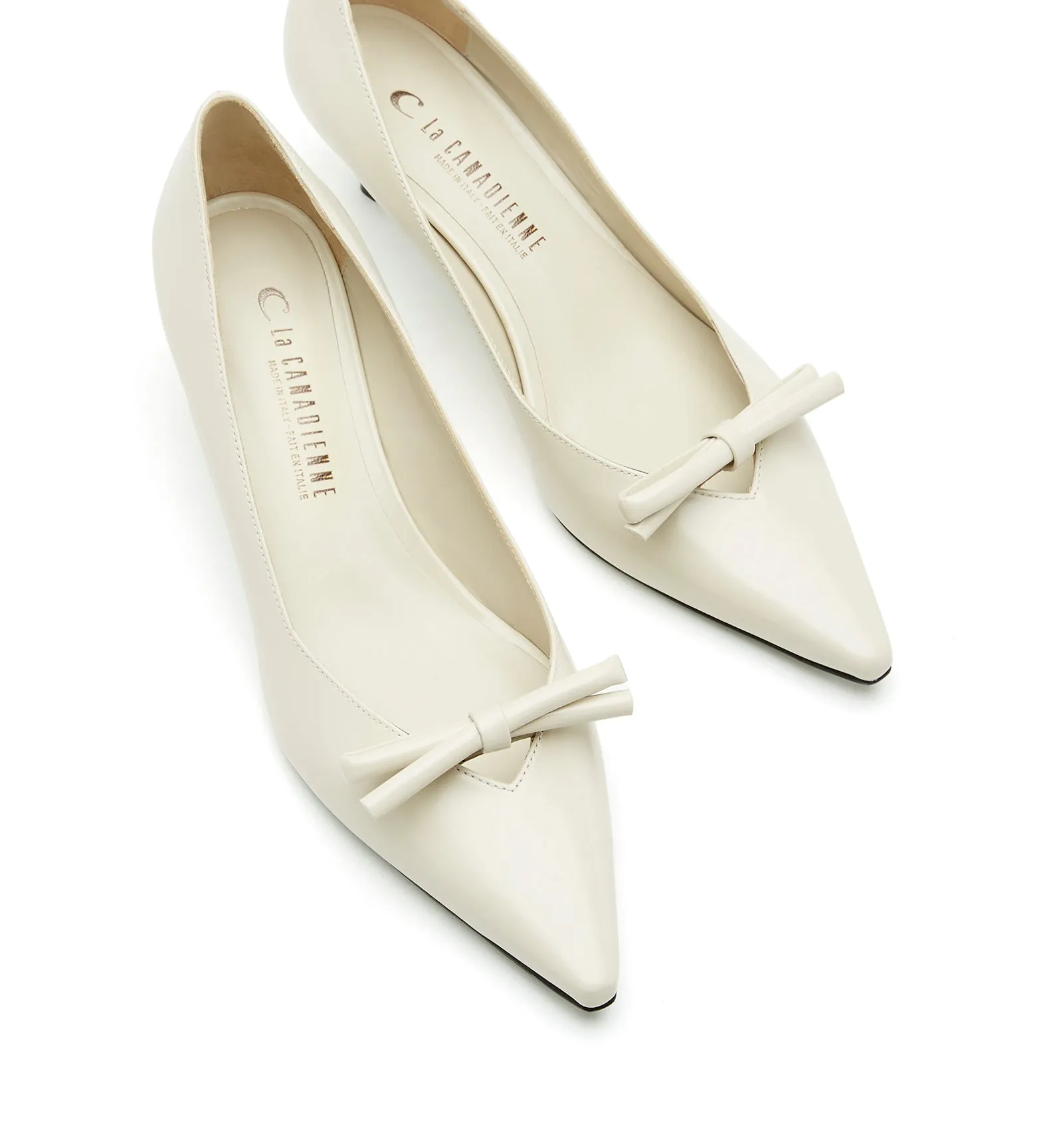 ARLOW KITTEN HEEL SHINE LEATHER PUMP sold by La CANADIENNE product image thumbnail 3