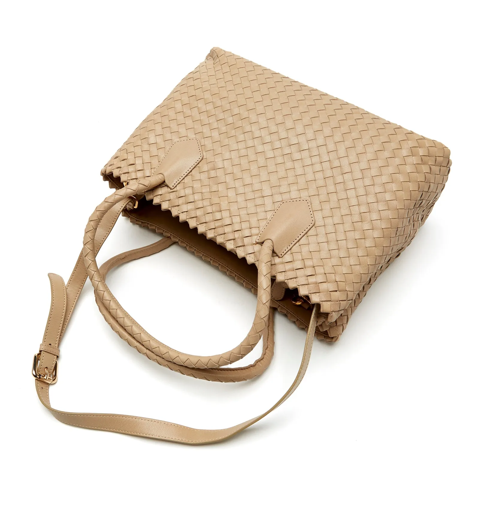 PREM WOVEN LEATHER TOTE BAG sold by La CANADIENNE product image thumbnail 3