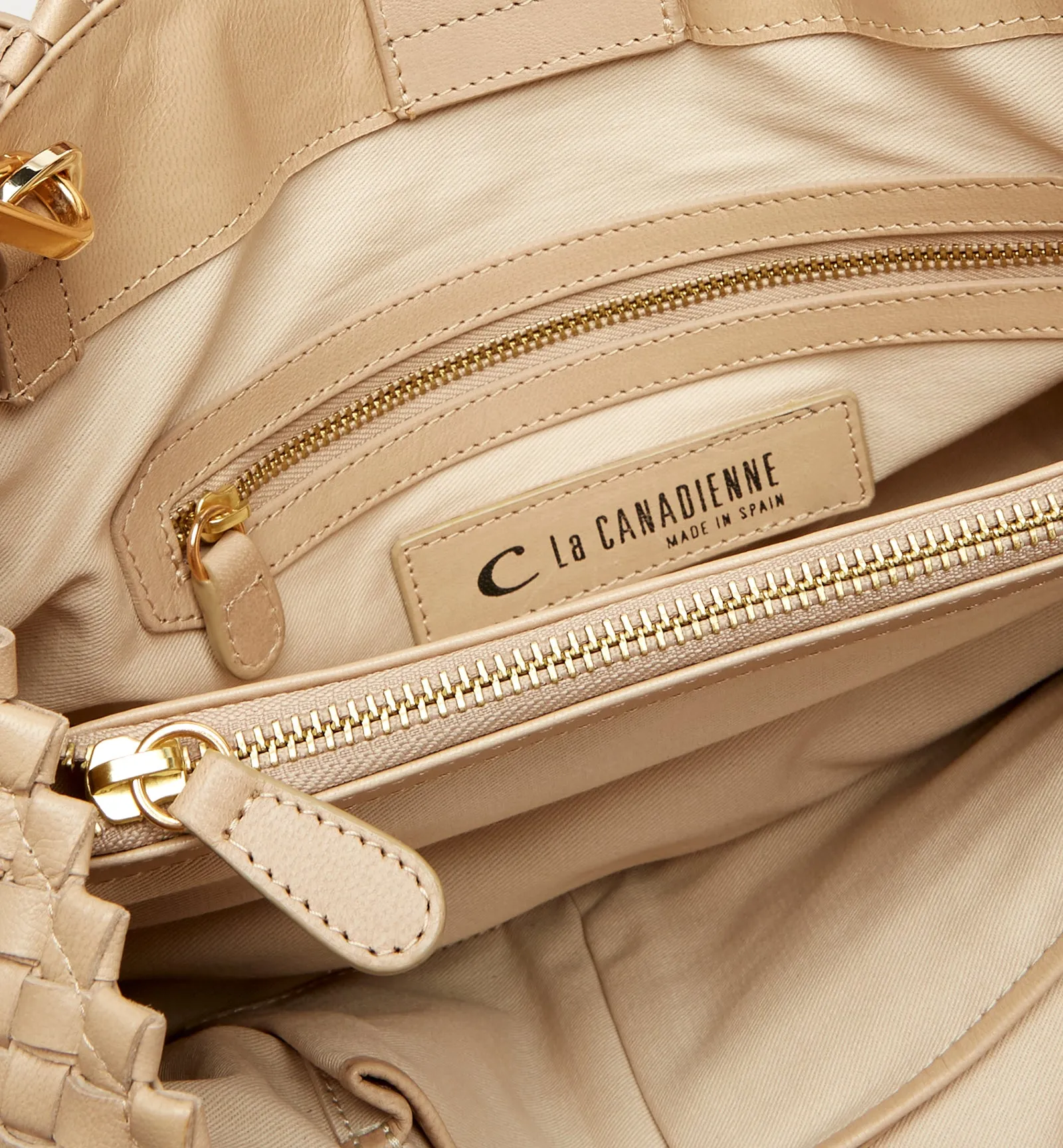 PREM WOVEN LEATHER TOTE BAG sold by La CANADIENNE product image thumbnail 4